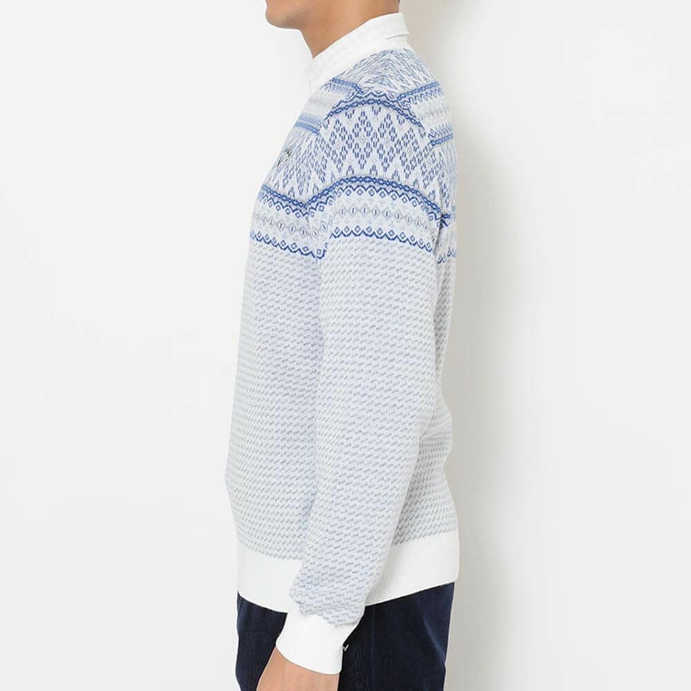 キャロウェイ Callaway　メンズ ノルディック柄 長袖 クルーネック ニット セーター C25218103　2025年モデル 詳細5