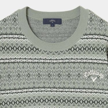 キャロウェイ Callaway　メンズ ノルディック柄 長袖 クルーネック ニット セーター C25218103　2025年モデル 詳細6