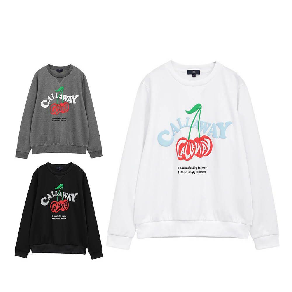 キャロウェイ Callaway　レディース ダブルニット 長袖 クルーネック スウェット C25217205　2025年モデル 詳細1