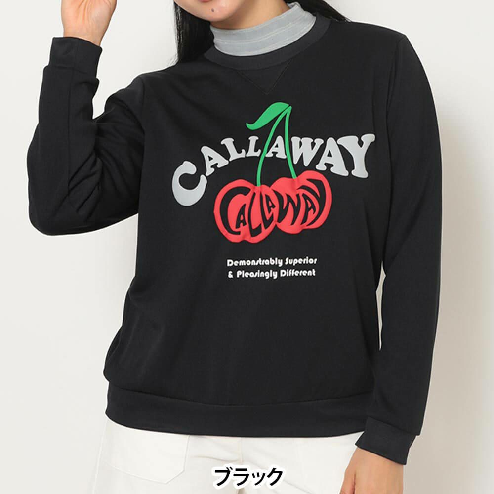 キャロウェイ Callaway　レディース ダブルニット 長袖 クルーネック スウェット C25217205　2025年モデル 詳細2