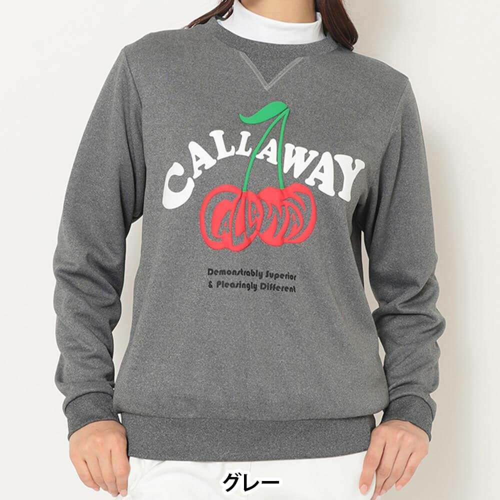 キャロウェイ Callaway　レディース ダブルニット 長袖 クルーネック スウェット C25217205　2025年モデル 詳細5