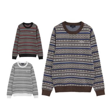 キャロウェイ Callaway　レディース ノルディック柄 長袖 クルーネック セーター C25218200　2025年モデル 詳細1
