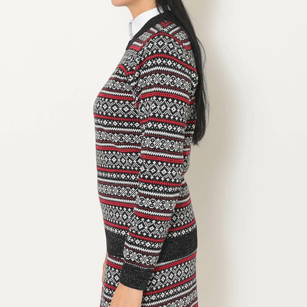キャロウェイ Callaway　レディース ノルディック柄 長袖 クルーネック セーター C25218200　2025年モデル 詳細10