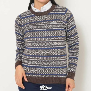 キャロウェイ Callaway　レディース ノルディック柄 長袖 クルーネック セーター C25218200　2025年モデル 詳細11