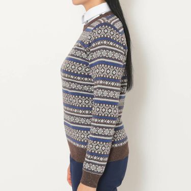 キャロウェイ Callaway　レディース ノルディック柄 長袖 クルーネック セーター C25218200　2025年モデル 詳細13