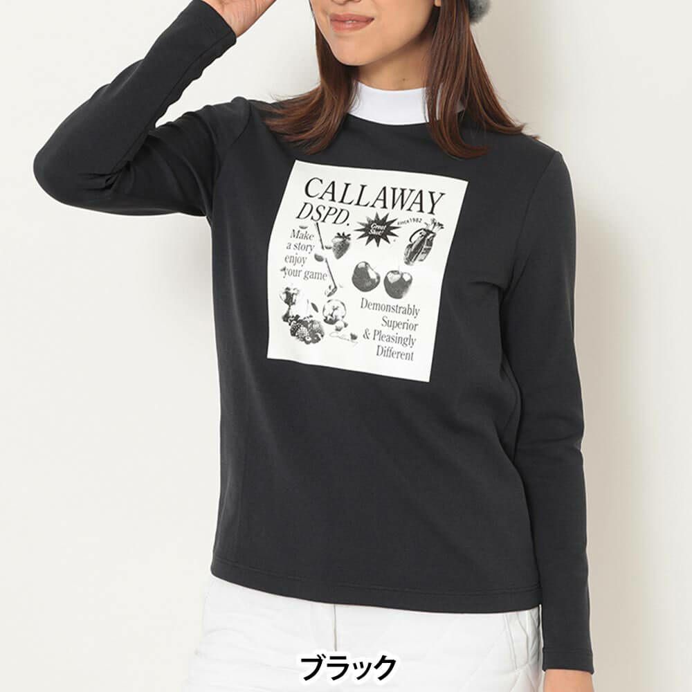 キャロウェイ Callaway　レディース フロントプリント 長袖 モックネック シャツ C25233203　2025年モデル 詳細2