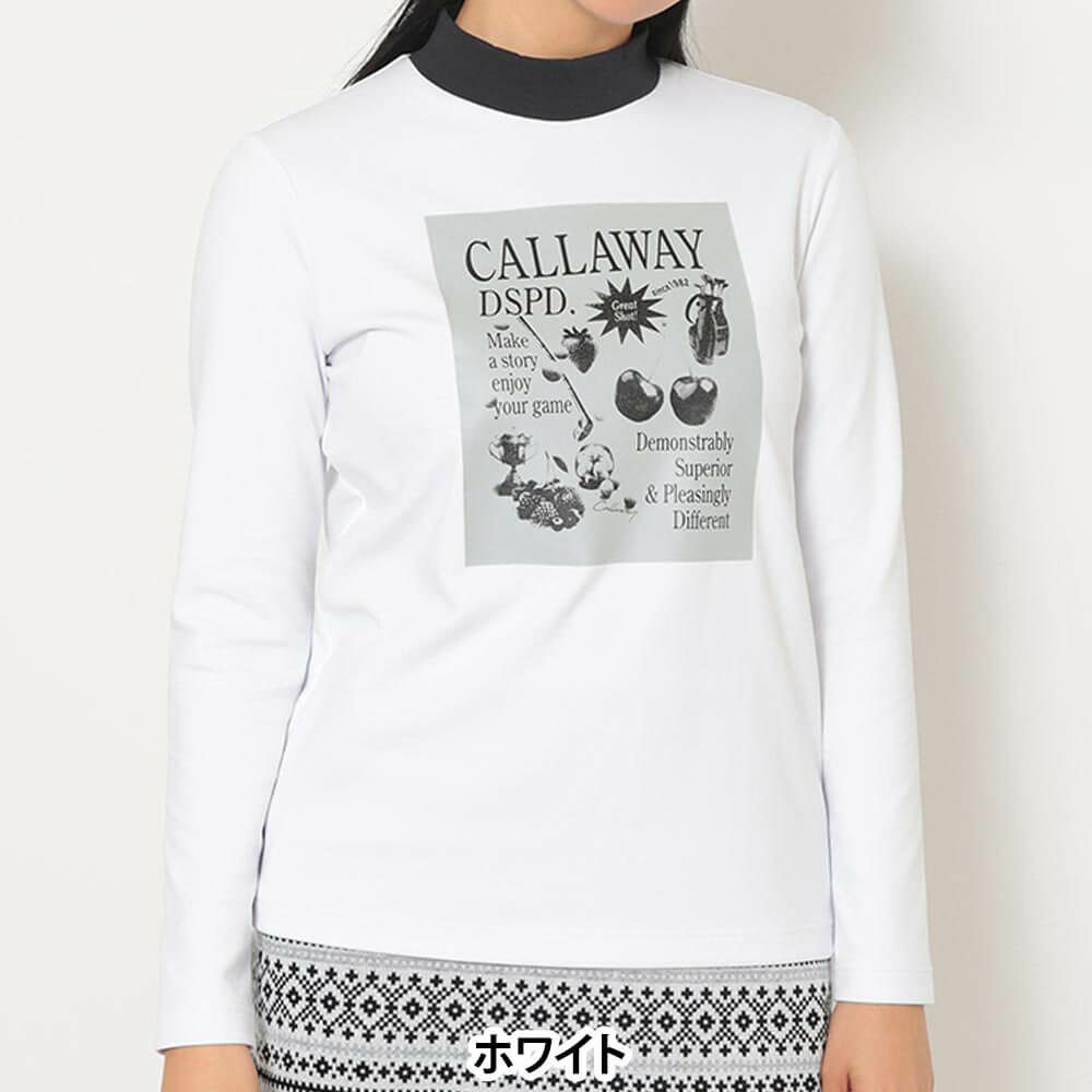 キャロウェイ Callaway　レディース フロントプリント 長袖 モックネック シャツ C25233203　2025年モデル 詳細4