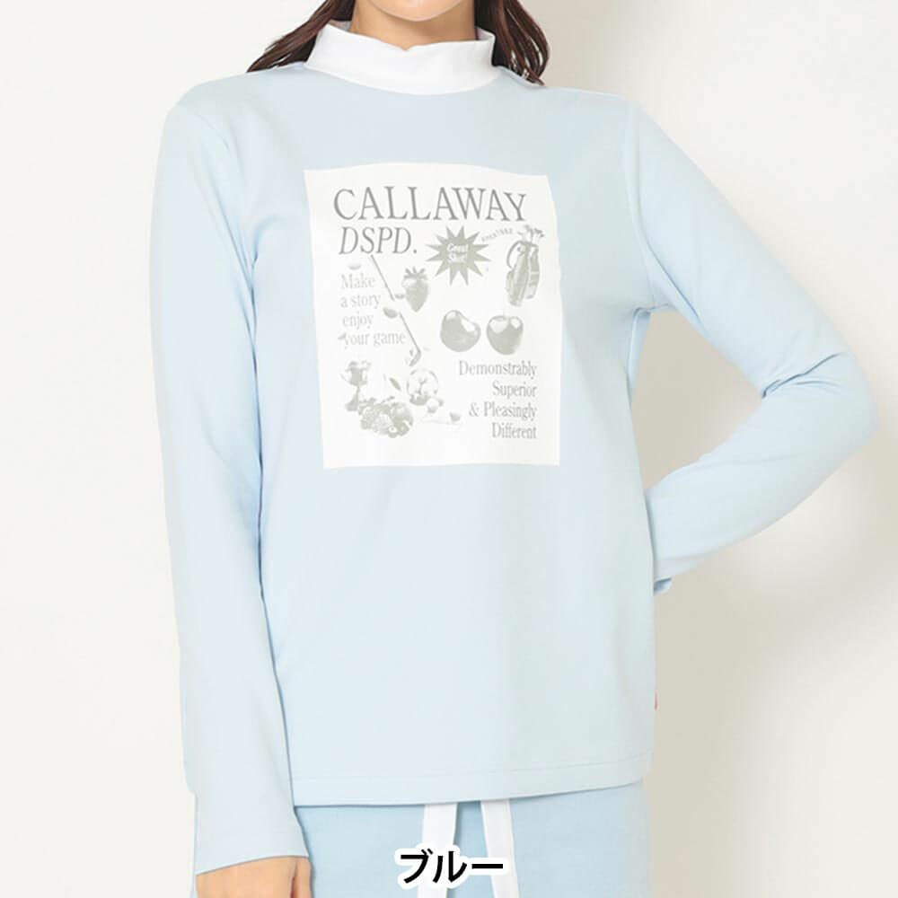 キャロウェイ Callaway　レディース フロントプリント 長袖 モックネック シャツ C25233203　2025年モデル 詳細8
