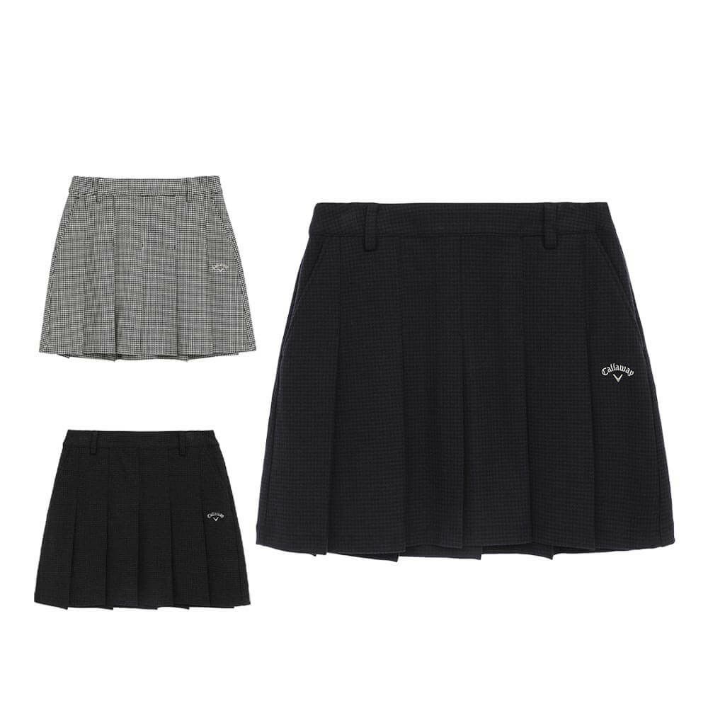 キャロウェイ Callaway　レディース 8WAYストレッチ 千鳥柄 プリーツ スカート C25228207　2025年モデル 詳細1