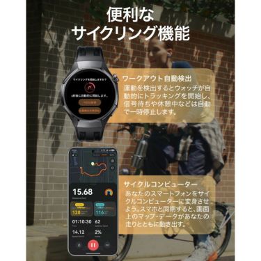 HUAWEI ファーウェイ　GT6 PRO 46mm ブラック フルオロエラストマーベルト　ATM-B29-BK詳細7