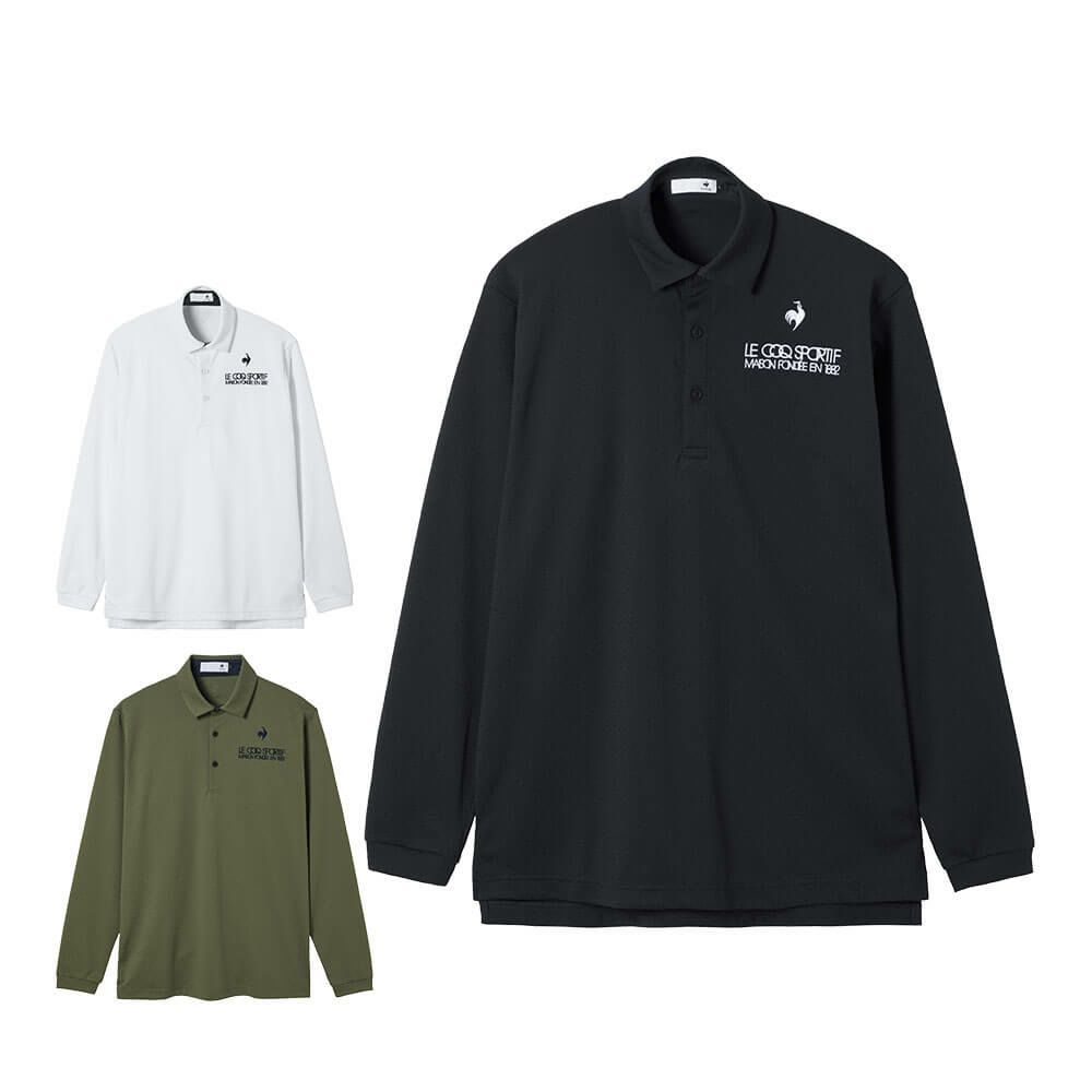 ルコック Le coq sportif　メンズ トライアングル ジャガード 長袖 ポロシャツ LG5FLS07M　2025年モデル