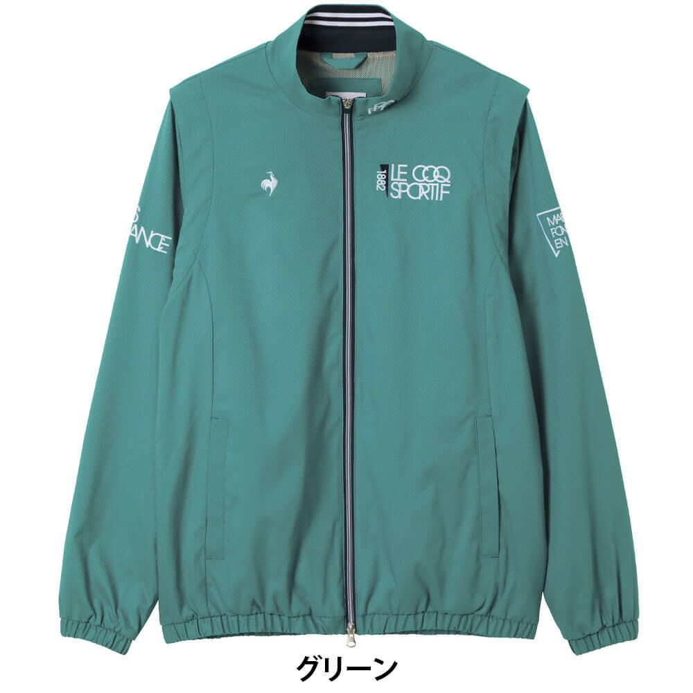 ルコック Le coq sportif　メンズ 2WAY ブルゾン LG5FWB00M　2025年モデル グリーン