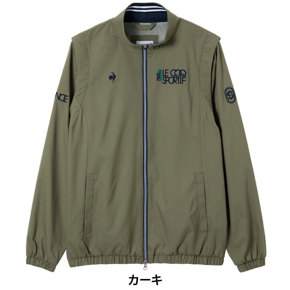 ルコック Le coq sportif　メンズ 2WAY ブルゾン LG5FWB00M　2025年モデル カーキ
