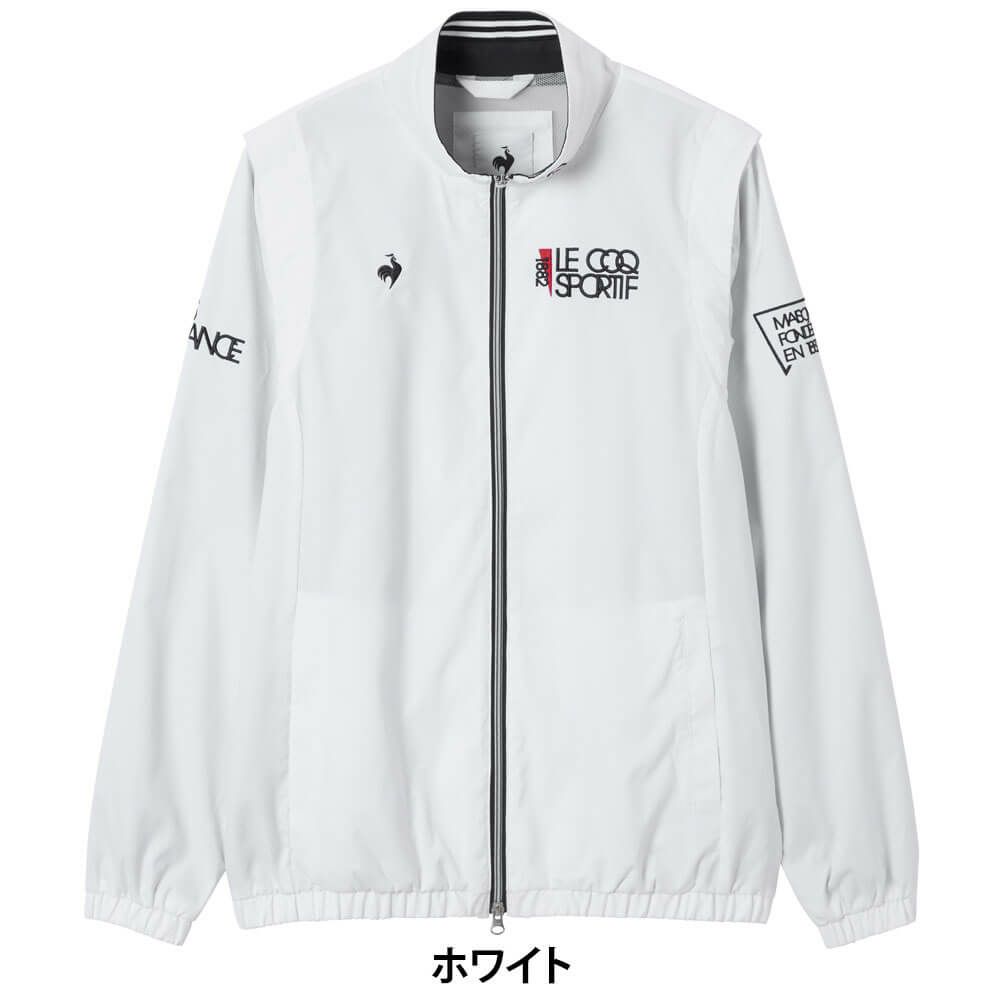 ルコック Le coq sportif　メンズ 2WAY ブルゾン LG5FWB00M　2025年モデル ホワイト