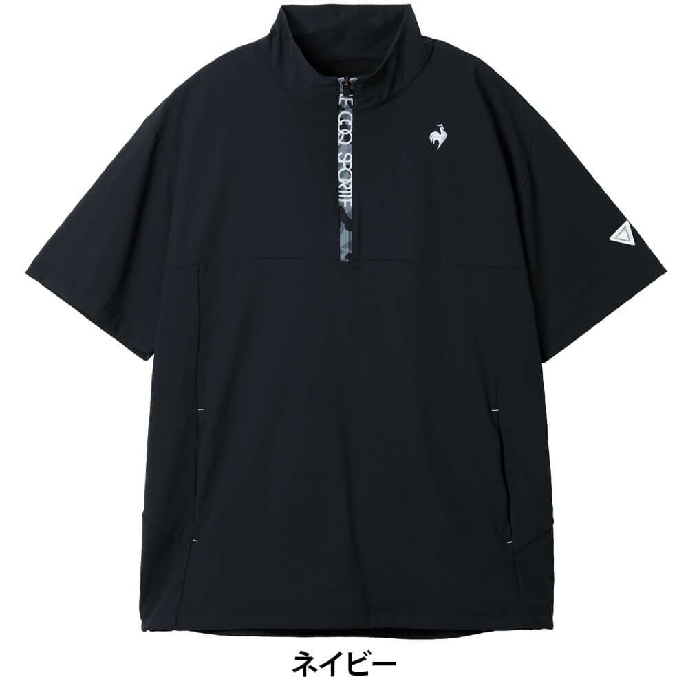 ルコック Le coq sportif　メンズ 半袖 ウインド ブルゾン LG5FWB80M　2025年モデル ネイビー