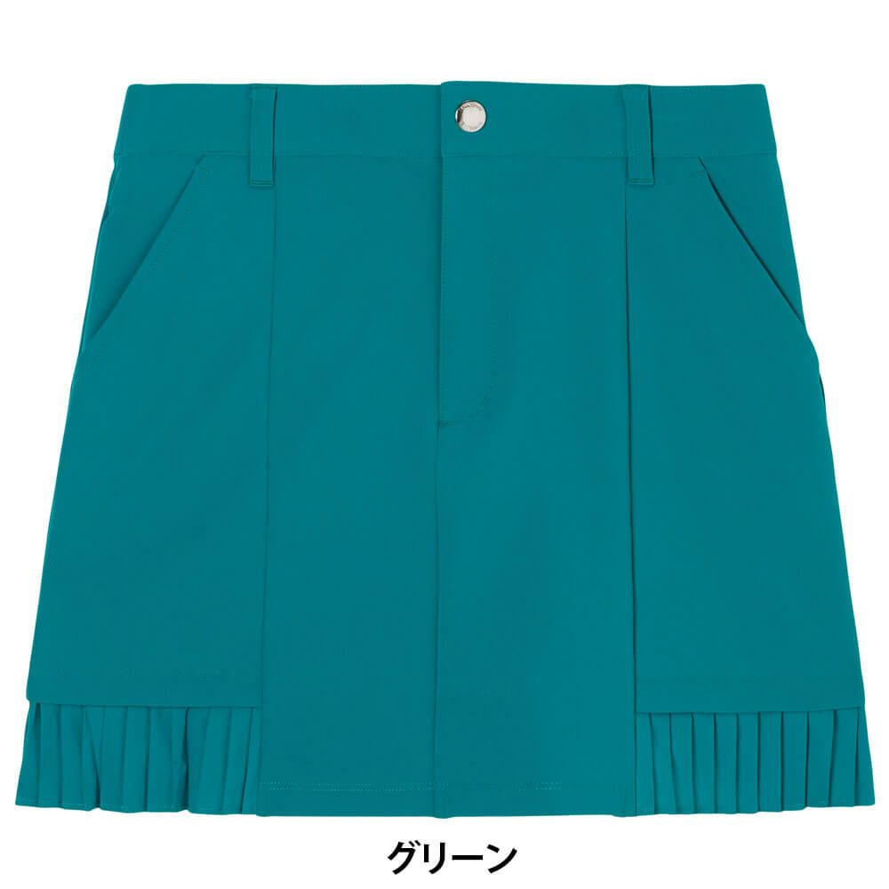 ルコック Le coq sportif　レディース 裾プリーツ スカート LG5FSK00L　2025年モデル グリーン