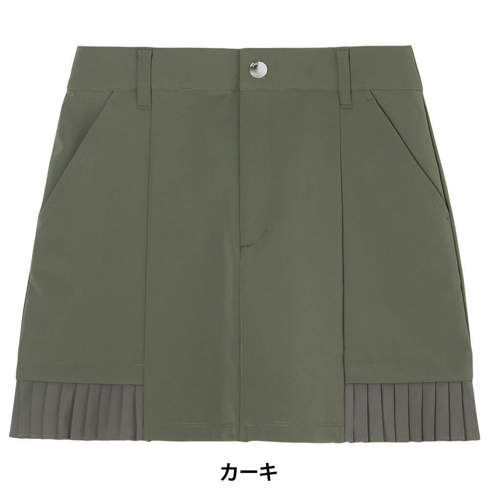 ルコック Le coq sportif　レディース 裾プリーツ スカート LG5FSK00L　2025年モデル カーキ