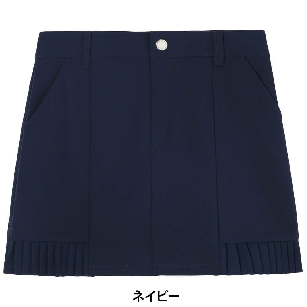 ルコック Le coq sportif　レディース 裾プリーツ スカート LG5FSK00L　2025年モデル ネイビー