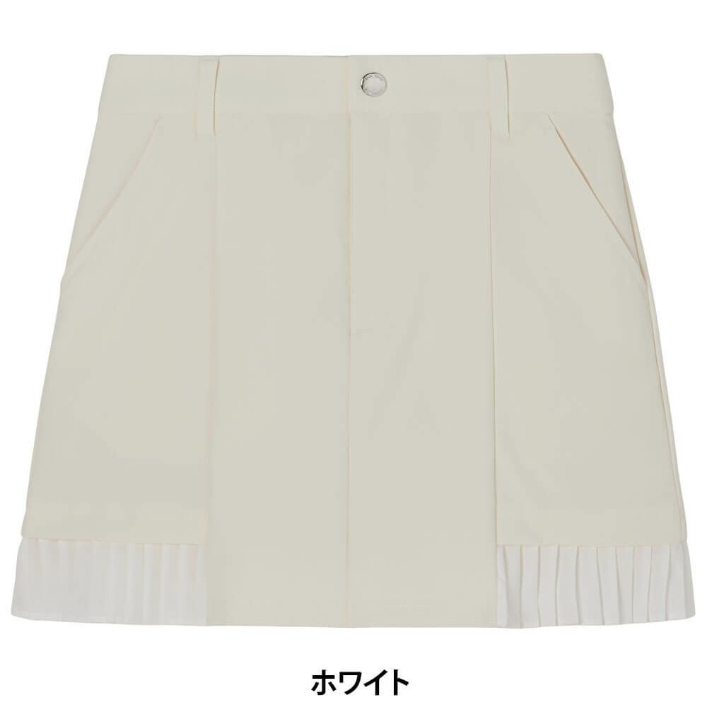 ルコック Le coq sportif　レディース 裾プリーツ スカート LG5FSK00L　2025年モデル ホワイト