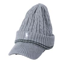 RLX GOLF Polo　メンズ ケーブルニット つば付き キャップ RMF2501 GY グレー