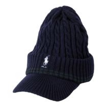 RLX GOLF Polo　メンズ ケーブルニット つば付き キャップ RMF2501 NV ネイビー