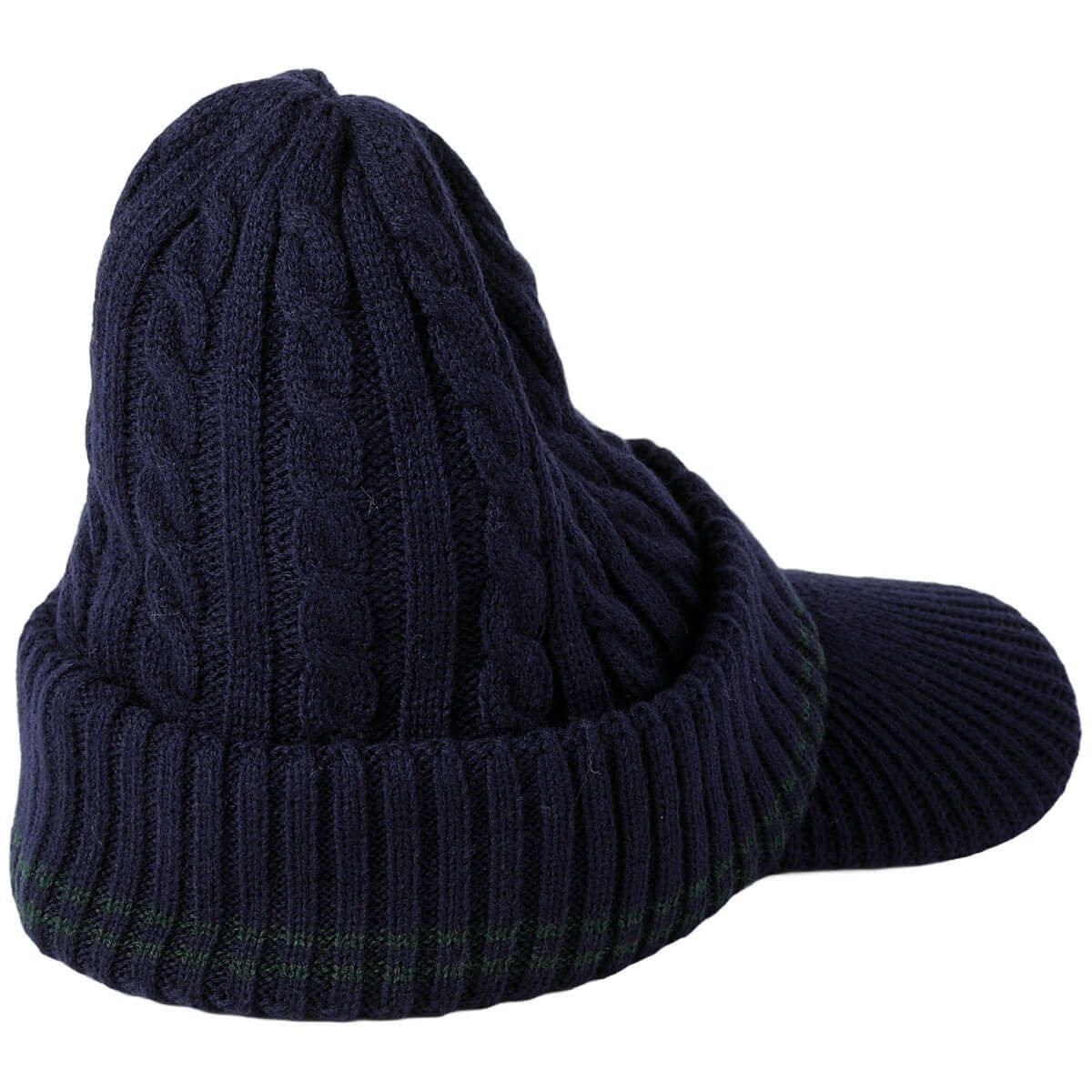 RLX GOLF Polo　メンズ ケーブルニット つば付き キャップ RMF2501 NV ネイビー 詳細1