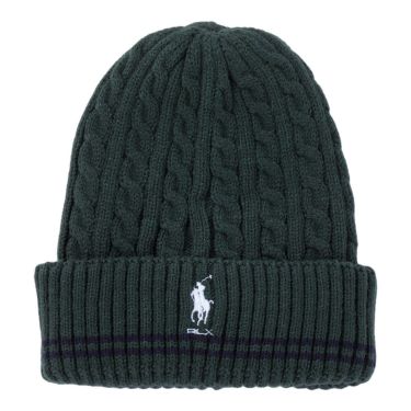 RLX GOLF Polo　メンズ ケーブルニット ビーニー RMF2502 GR グリーン グリーン