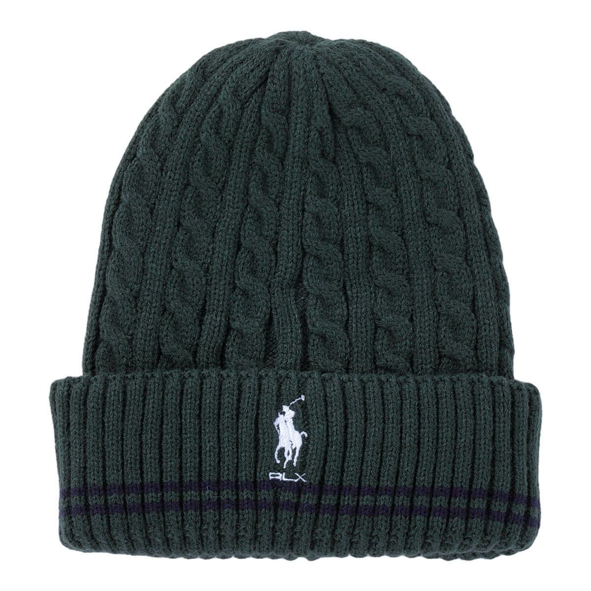 RLX GOLF Polo　メンズ ケーブルニット ビーニー RMF2502 GR グリーン グリーン