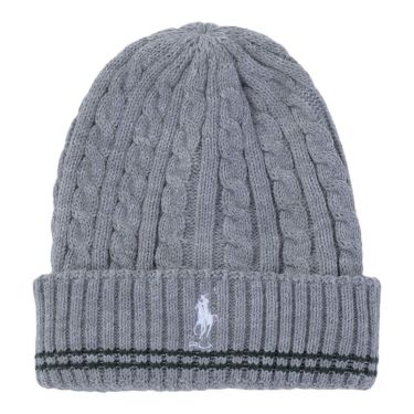 RLX GOLF Polo　メンズ ケーブルニット ビーニー RMF2502 GY グレー グレー