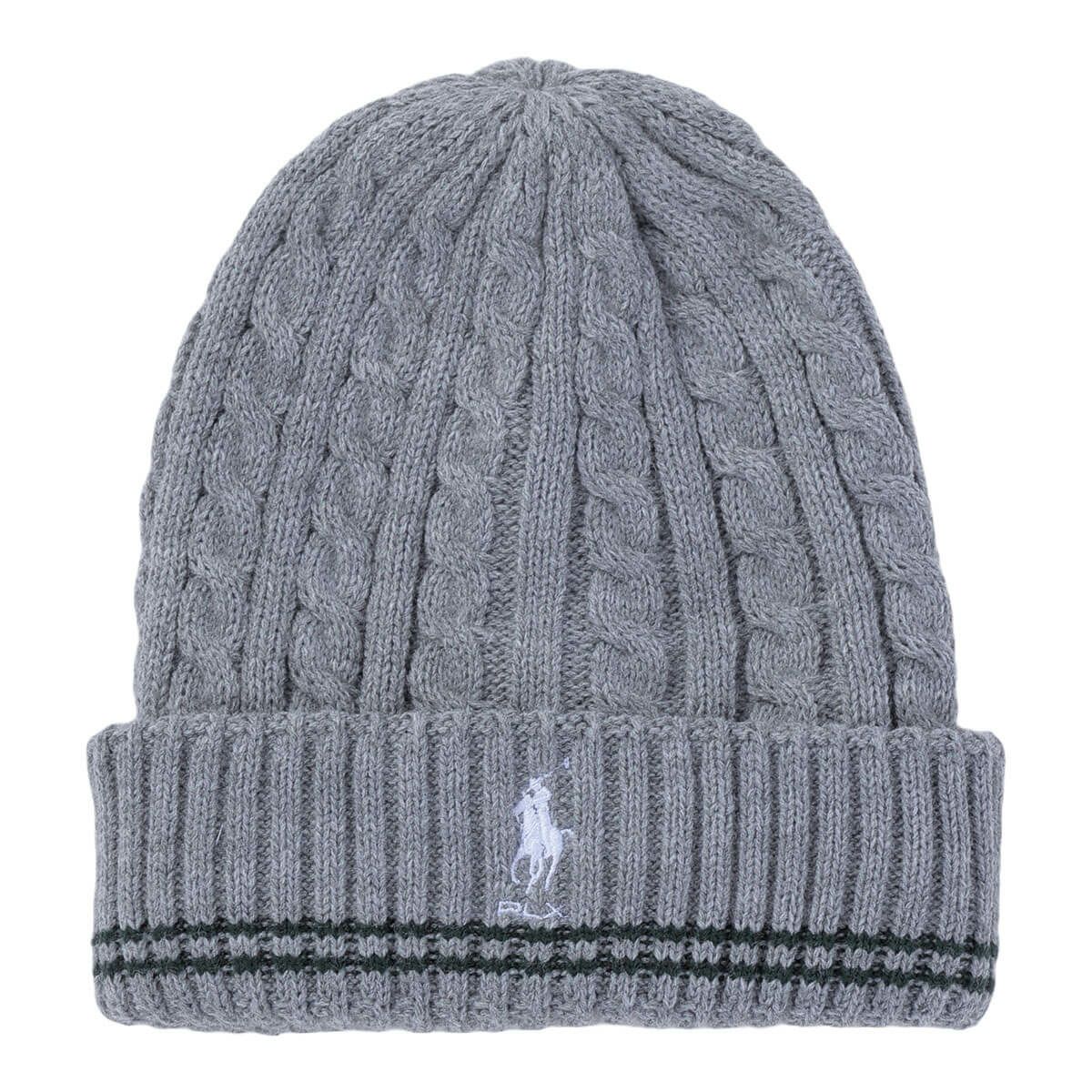 RLX GOLF Polo　メンズ ケーブルニット ビーニー RMF2502 GY グレー グレー