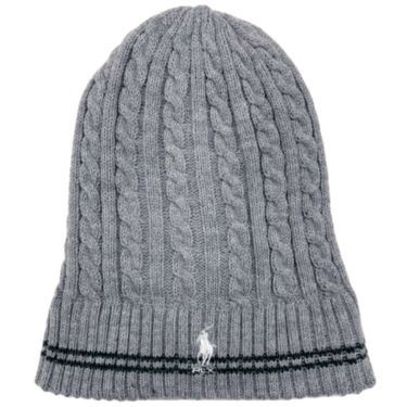 RLX GOLF Polo　メンズ ケーブルニット ビーニー RMF2502 GY グレー 詳細1