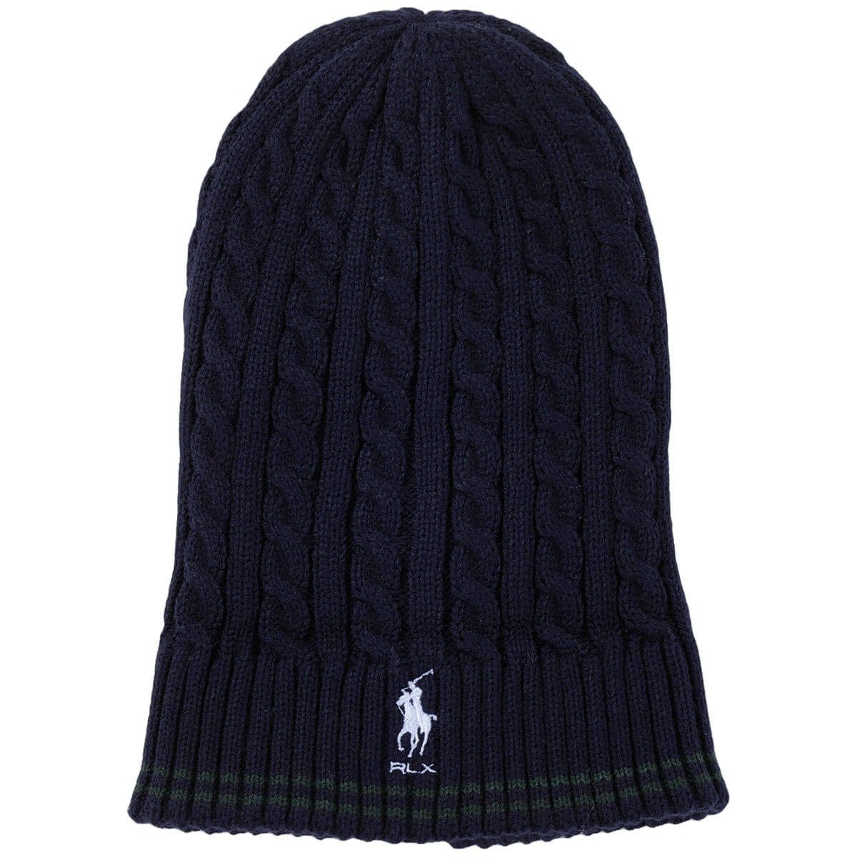 RLX GOLF Polo　メンズ ケーブルニット ビーニー RMF2502 NV ネイビー 詳細2