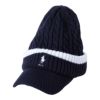 RLX GOLF Polo　レディース ケーブルニット つば付き キャップ RWF2501 NV ネイビー ネイビー