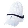 RLX GOLF Polo　レディース ケーブルニット つば付き キャップ RWF2501 WH ホワイト ホワイト