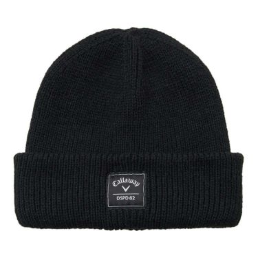 キャロウェイ Callaway　メンズ ロゴワッペン ビーニー C25291120 1010 ブラック　2025年モデル ブラック