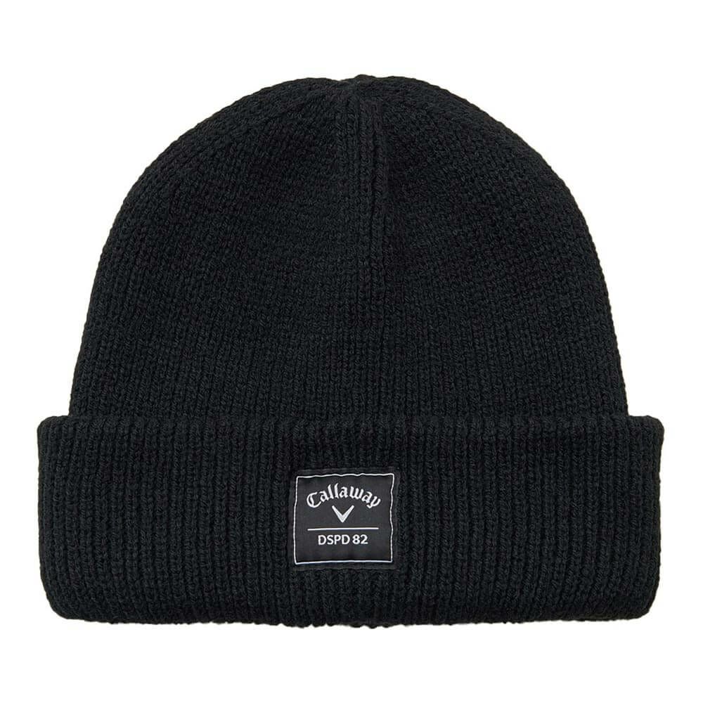 キャロウェイ Callaway　メンズ ロゴワッペン ビーニー C25291120 1010 ブラック　2025年モデル ブラック
