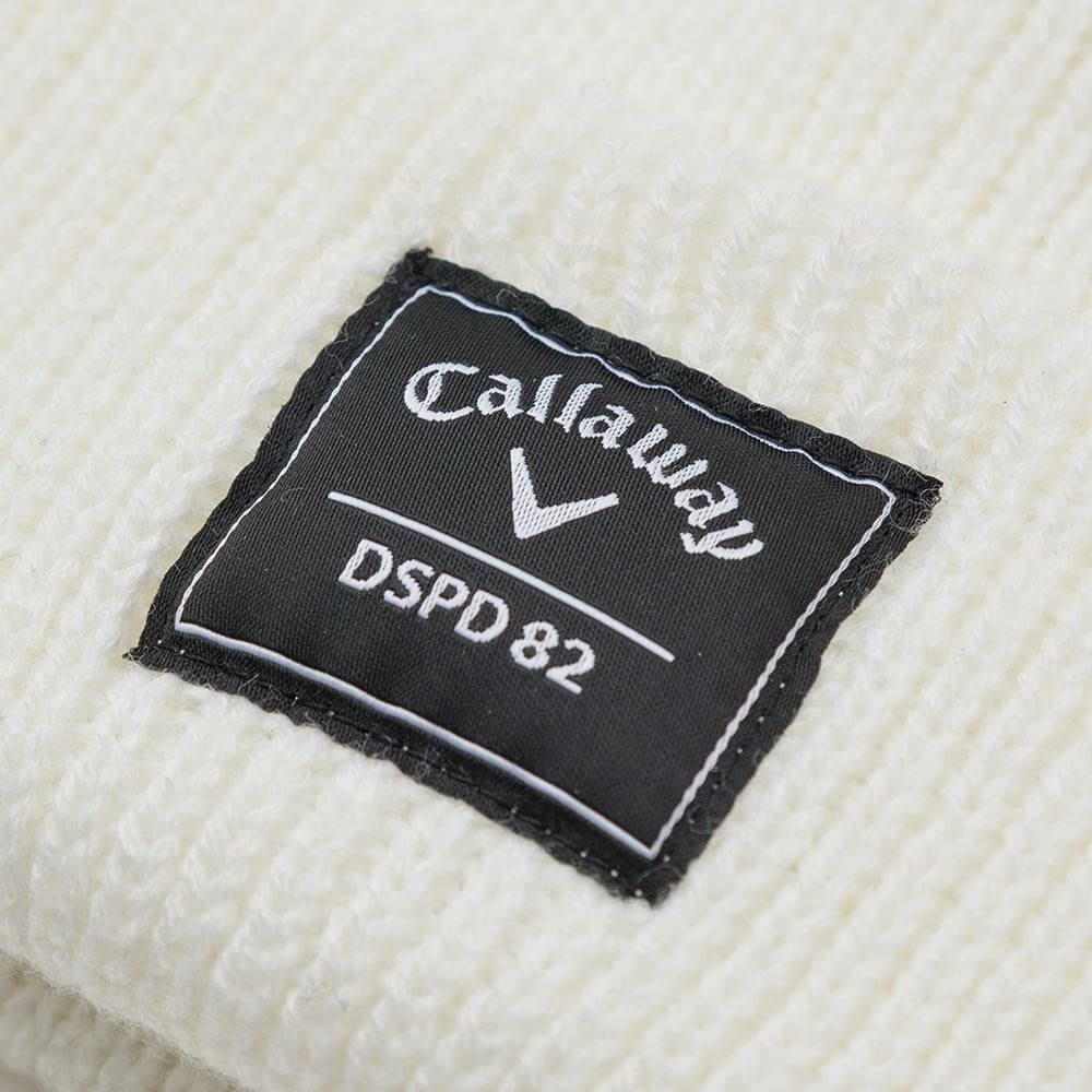キャロウェイ Callaway　メンズ ロゴワッペン ビーニー C25291120 1030 ホワイト　2025年モデル ホワイト 詳細3