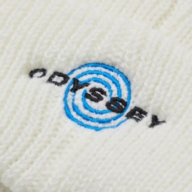 キャロウェイ Callaway　メンズ ロゴワッペン ビーニー C25291120 1030 ホワイト　2025年モデル ホワイト 詳細4