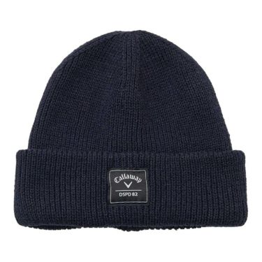キャロウェイ Callaway　メンズ ロゴワッペン ビーニー C25291120 1120 ネイビー　2025年モデル ネイビー