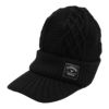 キャロウェイ Callaway　メンズ ツバ付き ニットキャップ C25291121 1010 ブラック　2025年モデル ブラック