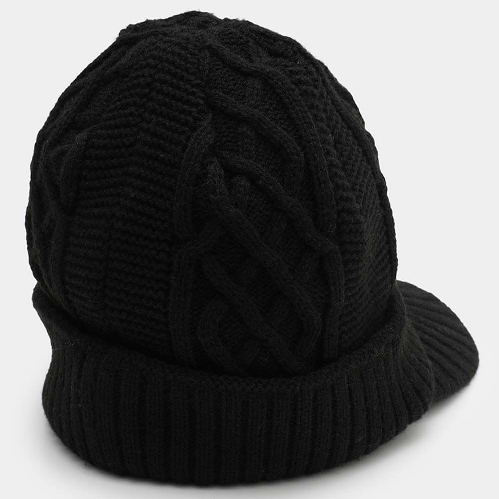 キャロウェイ Callaway　メンズ ツバ付き ニットキャップ C25291121 1010 ブラック　2025年モデル ブラック 詳細2