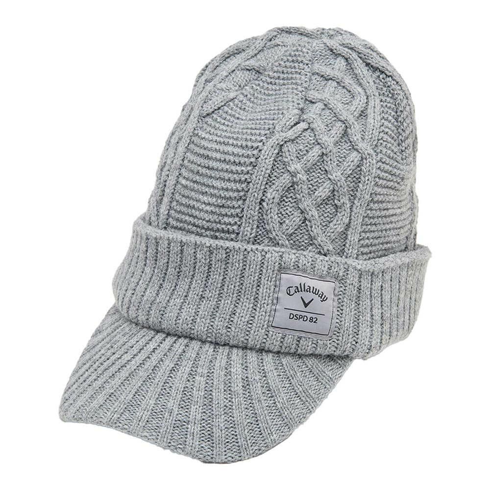 キャロウェイ Callaway　メンズ ツバ付き ニットキャップ C25291121 1021 グレー　2025年モデル グレー