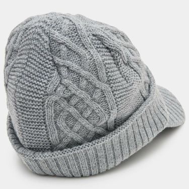 キャロウェイ Callaway　メンズ ツバ付き ニットキャップ C25291121 1021 グレー　2025年モデル グレー 詳細2