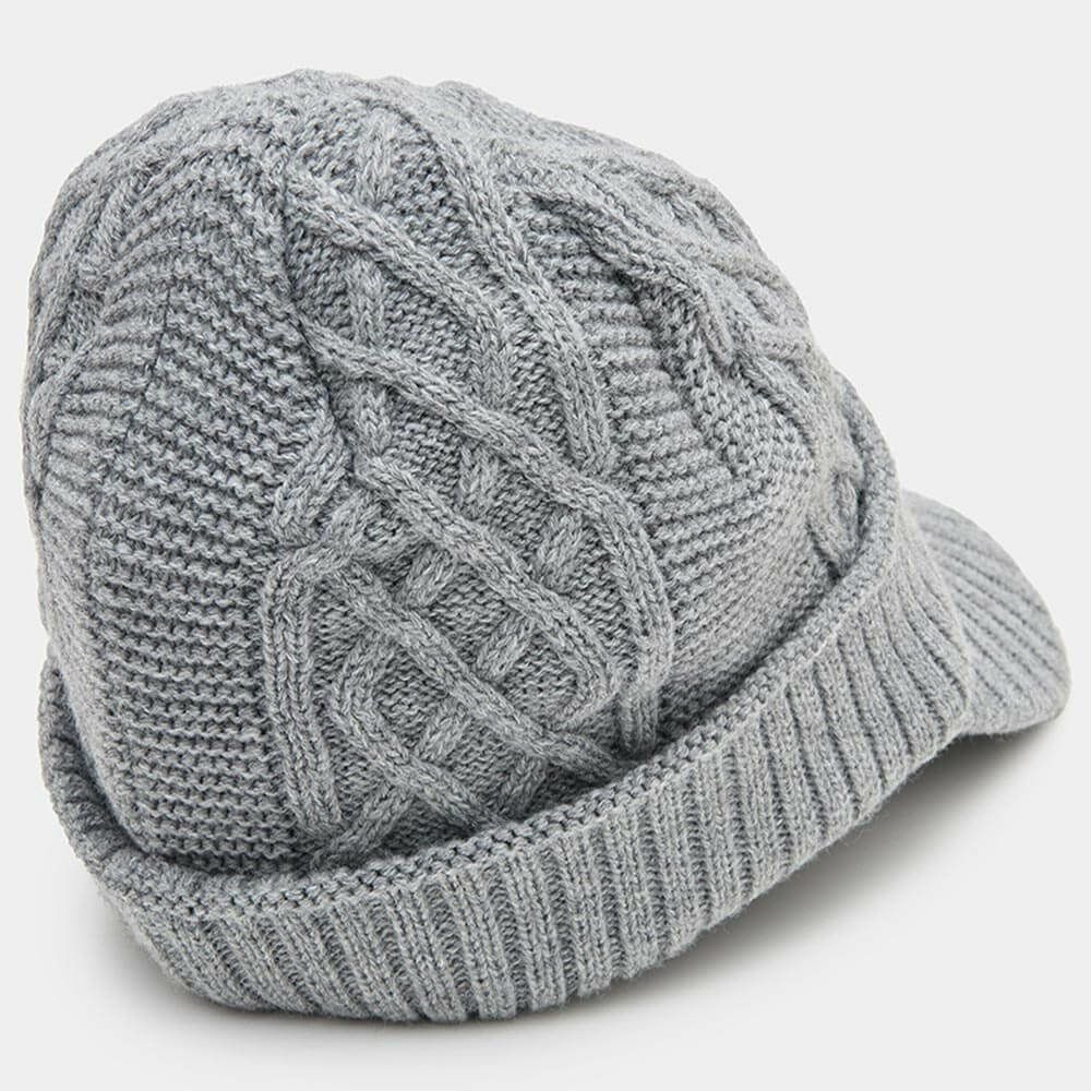キャロウェイ Callaway　メンズ ツバ付き ニットキャップ C25291121 1021 グレー　2025年モデル グレー 詳細2