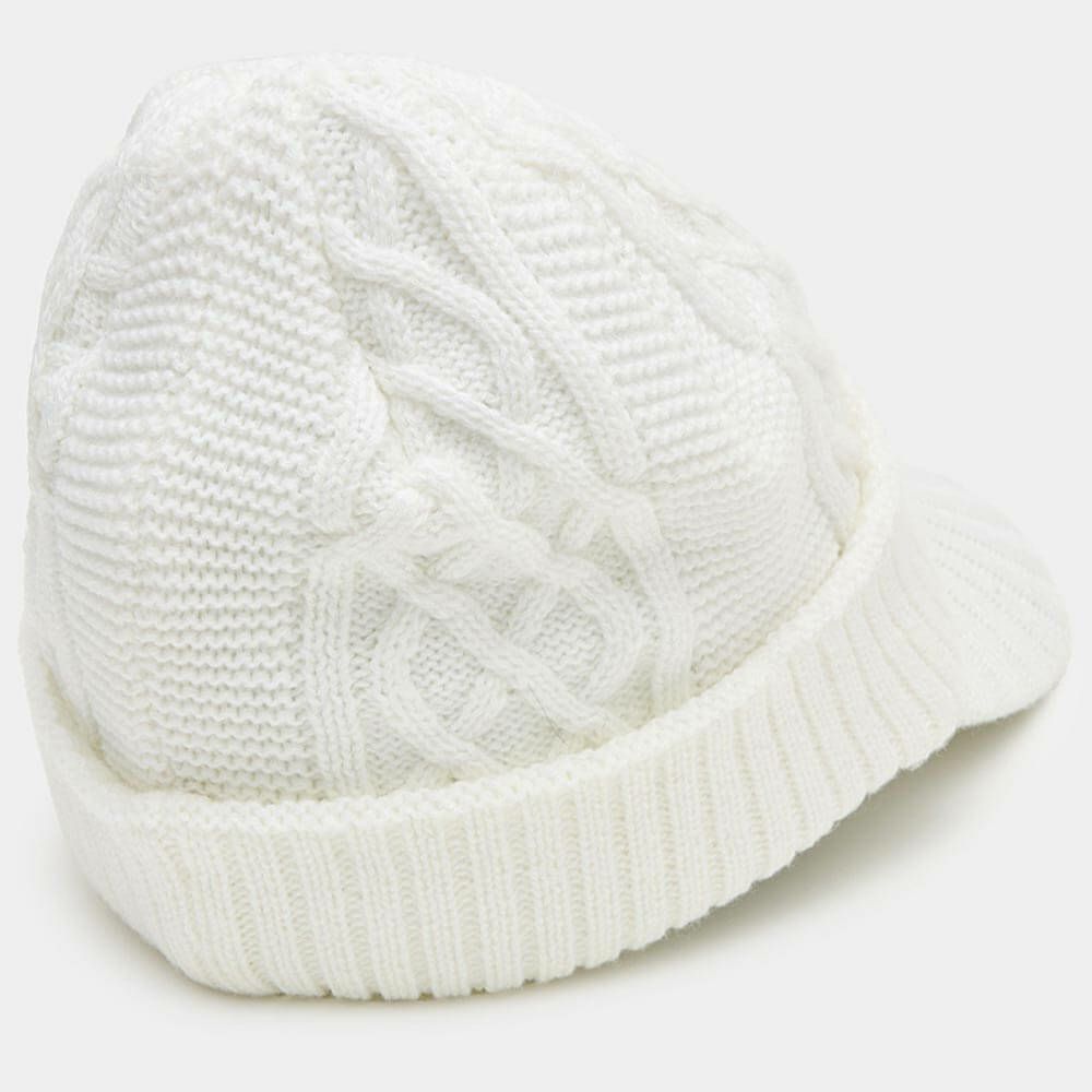 キャロウェイ Callaway　メンズ ツバ付き ニットキャップ C25291121 1030 ホワイト　2025年モデル ホワイト 詳細2