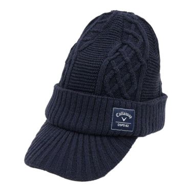 キャロウェイ Callaway　メンズ ツバ付き ニットキャップ C25291121 1120 ネイビー　2025年モデル ネイビー