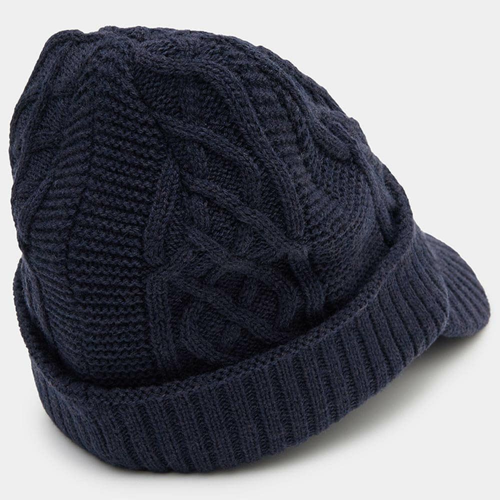 キャロウェイ Callaway　メンズ ツバ付き ニットキャップ C25291121 1120 ネイビー　2025年モデル ネイビー 詳細2
