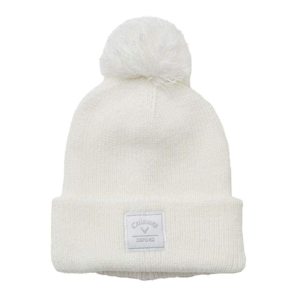キャロウェイ Callaway　レディース 梵天付き ビーニー C25291215 1030 ホワイト　2025年モデル ホワイト