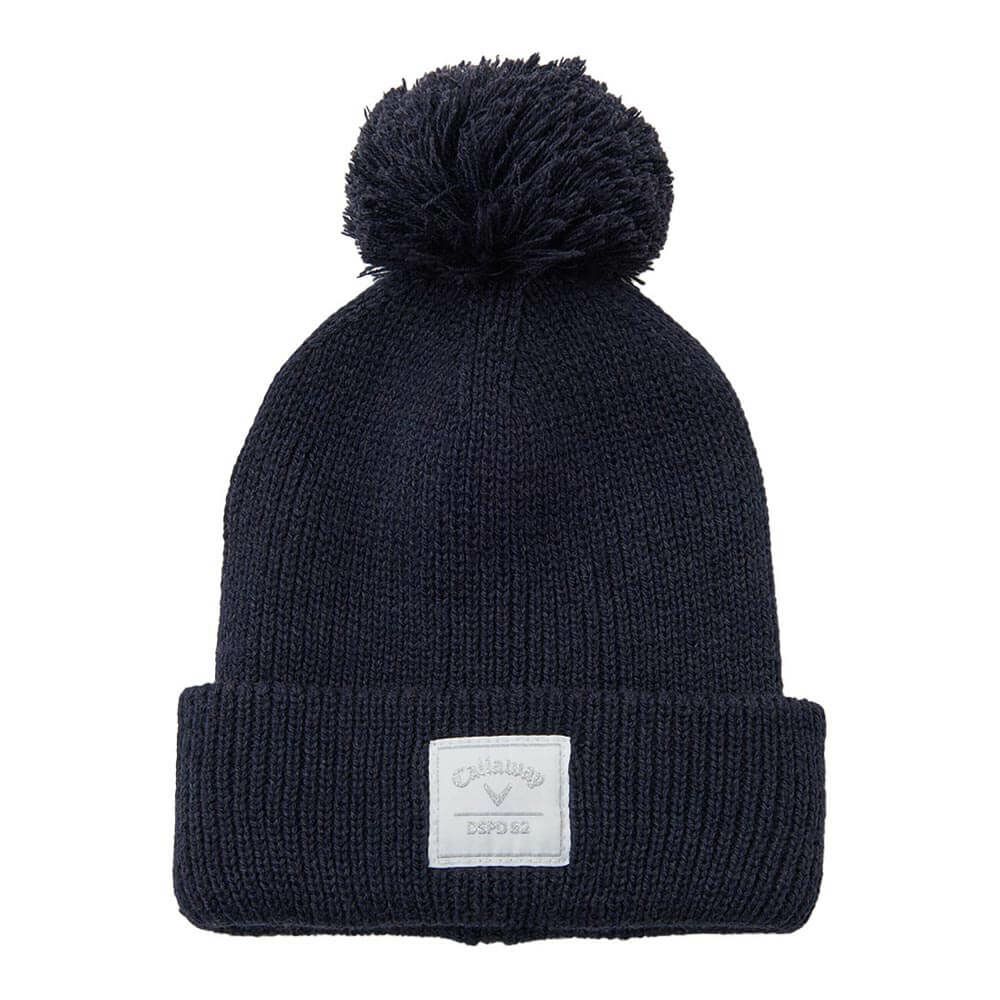 キャロウェイ Callaway　レディース 梵天付き ビーニー C25291215 1120 ネイビー　2025年モデル ネイビー