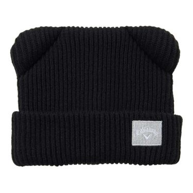 キャロウェイ Callaway　レディース クマ耳付き ビーニー C25291217 1010 ブラック　2025年モデル ブラック